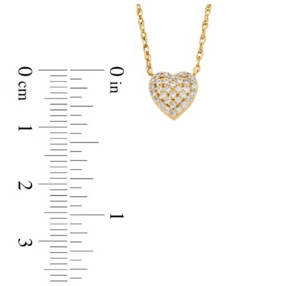 Sterling silver with 14K gold plate Features a heart-shaped lab-grown diamond - Picture 6 of 6